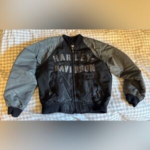 Vintage Harley-Davidson Quilted Bomber Jacket